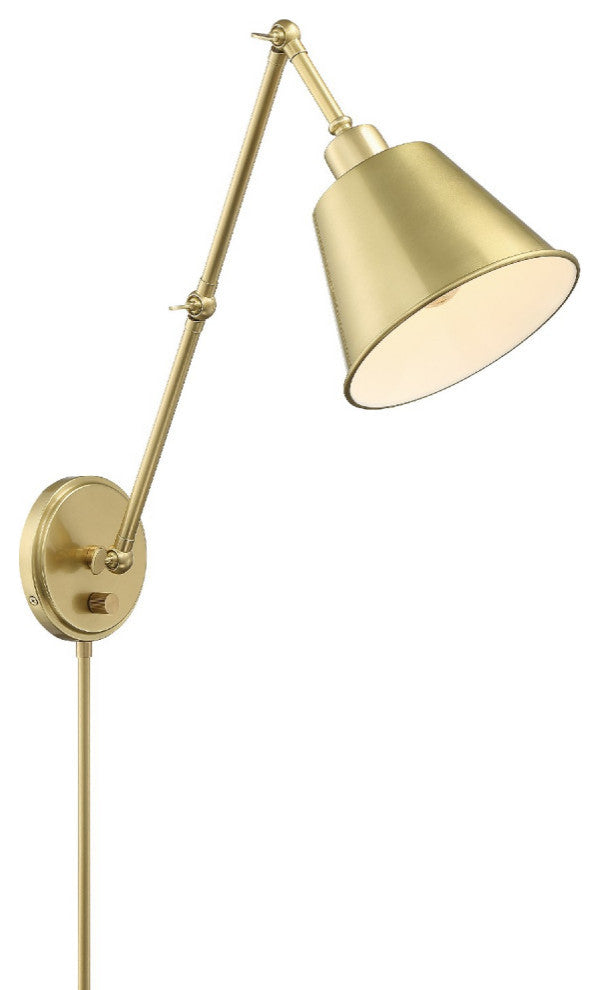 Crystorama MIT-A8021-AG, 1-Light Wall Mount, Aged Brass