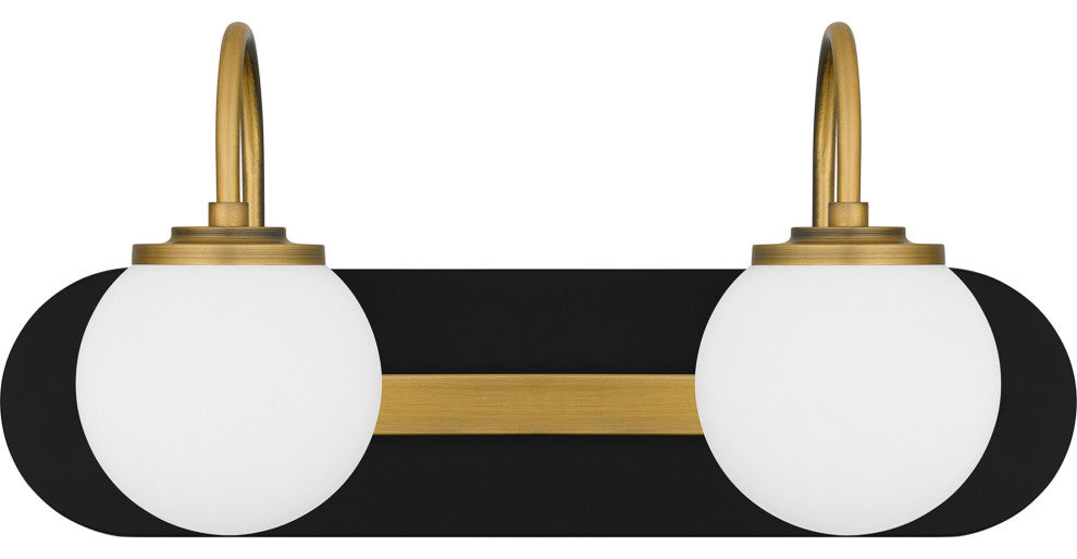 Quoizel DES8618 Desmond 2 Light 18"W Vanity Light - Matte Black