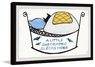 "Superhero Bed" Framed Painting Print, 45"x30"