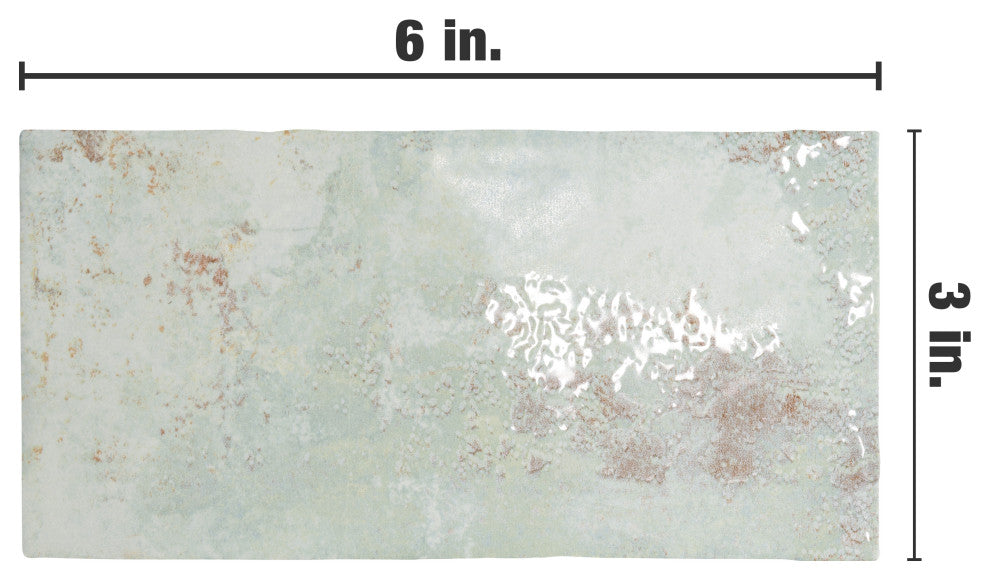 Biarritz Ceramic Wall Tile, Green