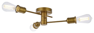 Xander 3-Light Flush Mount, Brass