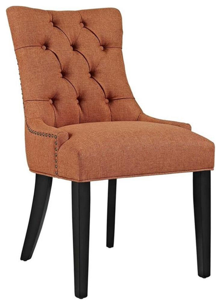 Orange Regent Dining Side Chair Fabric Set of 2