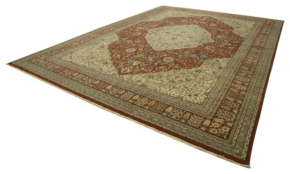Rug N Carpet - Handwoven Oriental 12' 0" x 17' 3" Oversize Oushak Area Rug