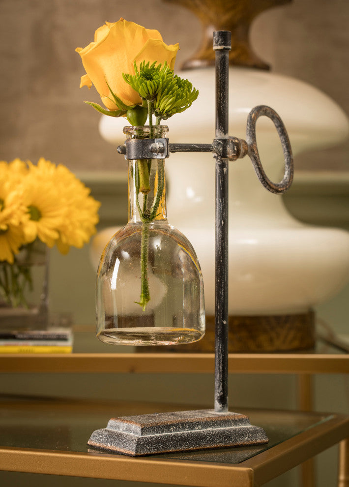 Matilda Flask Vase Key Potion Metal Table Accessory