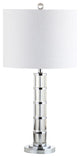 Hailey 26" Crystal Table Lamp, Clear and Chrome