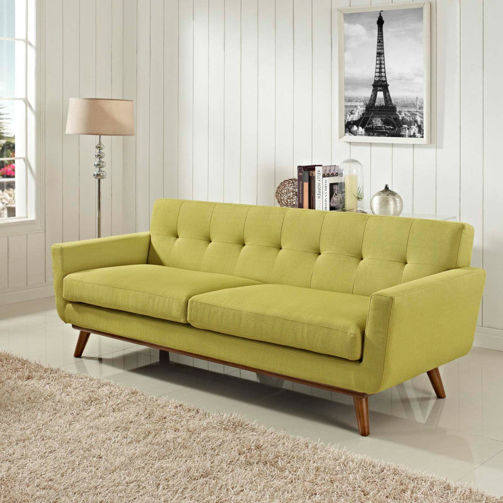 Modway Engage Upholstered Sofa, Wheatgrass