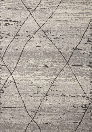Loloi II Fabian Grey/Charcoal 7'10"x7'10" Square Area Rug