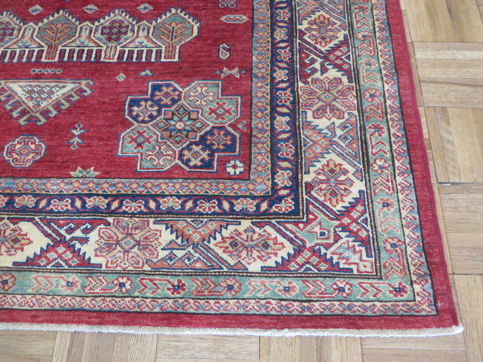 5x5 Square Handmade Red Fine Super Kazak Shirvan Oriental Rug