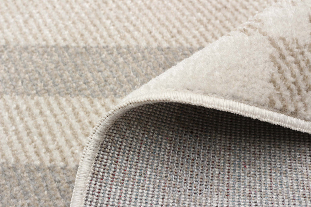 Aqua Roma Area Rug, Ivory, 6'x9'