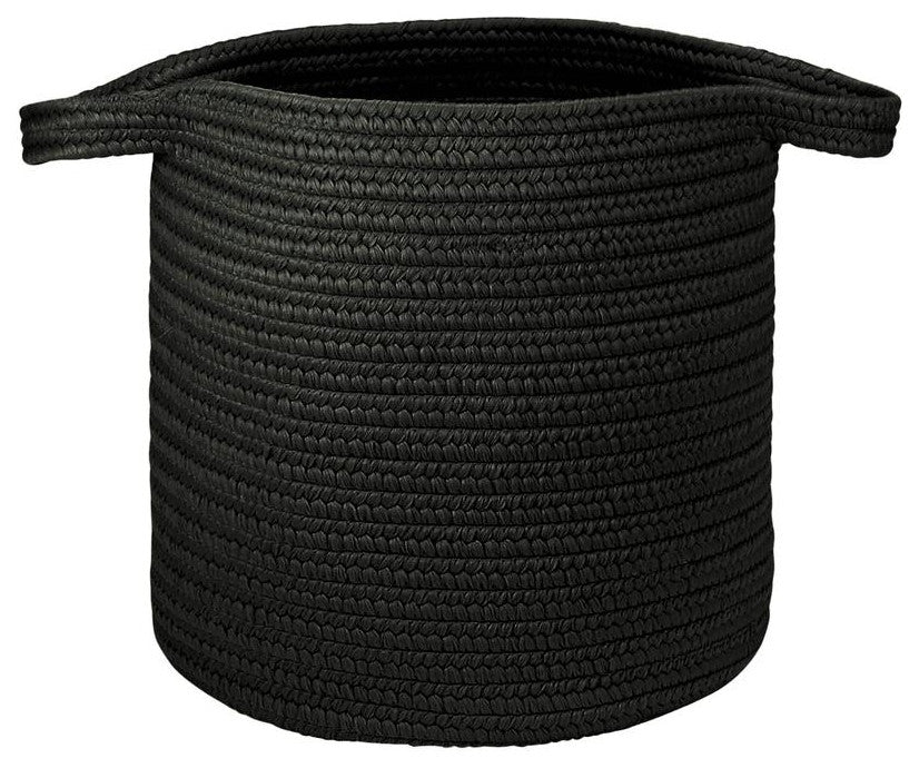 Colonial Mills Hamper Farm Braided Laundry Basket Ebony Round
