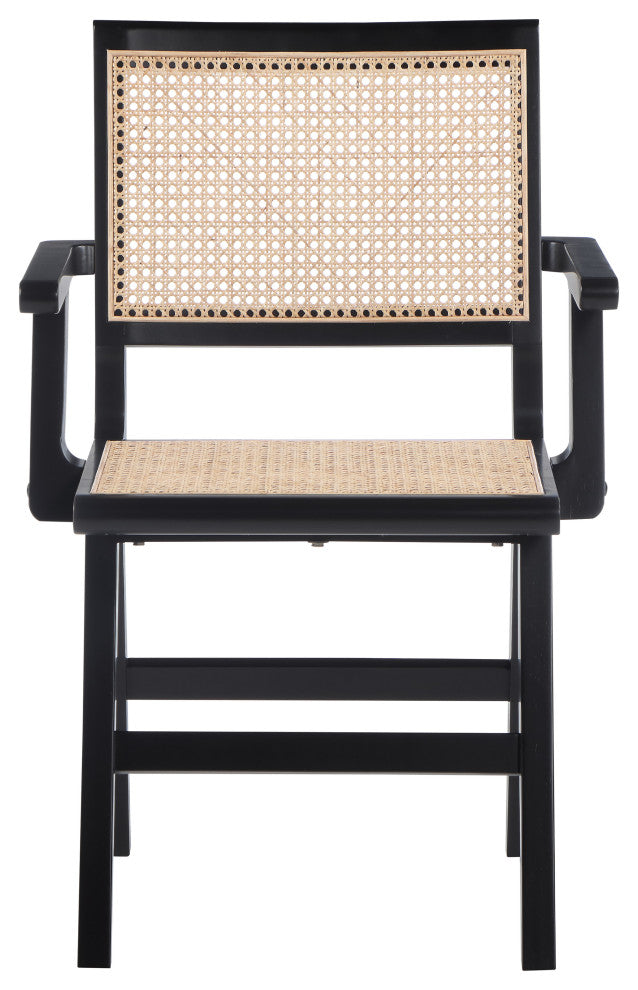 Preston Dining Chair, Set of 2, Black, Arm Chair