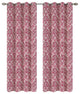 Jacquard Fern Drapery Curtain Panels, Fuchsia, 50"x63", Set of 2