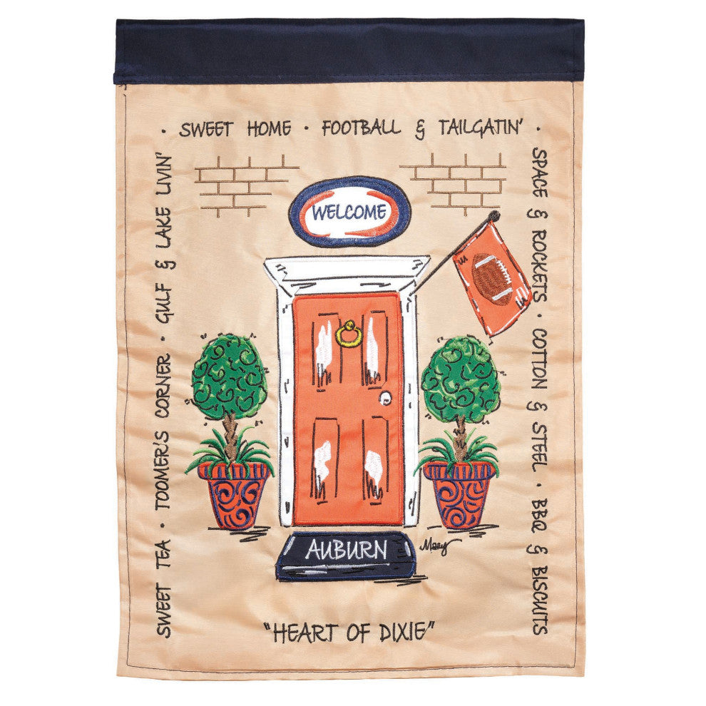 Flag Auburn Front Door Polyester 13x18