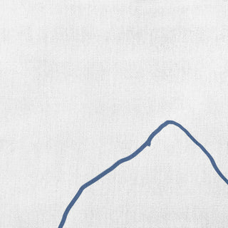 Petal Lines Decorative Throw Pillow, Blue/White, 20x20"