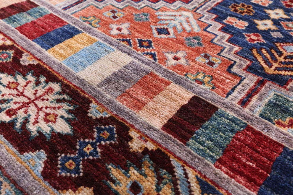 8' 3" X 11' 4" Persian Gabbeh Tribal Hand-Knotted Wool Rug Q7597