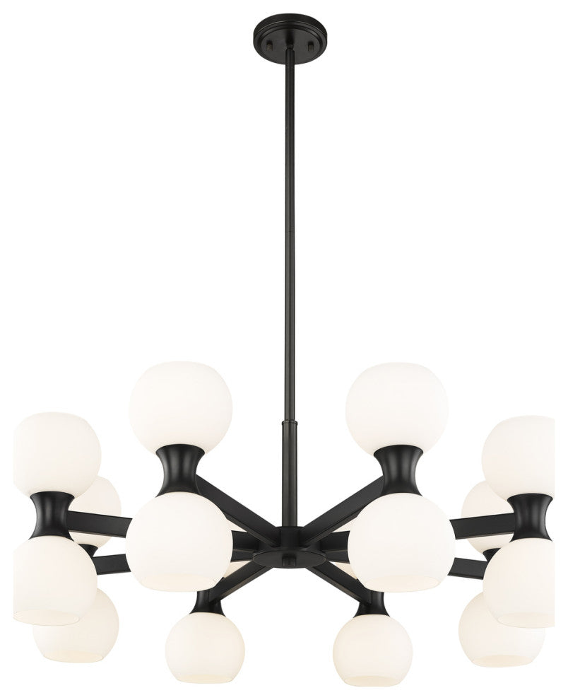 Z-LITE 16-Light Chandelier, Matte Black