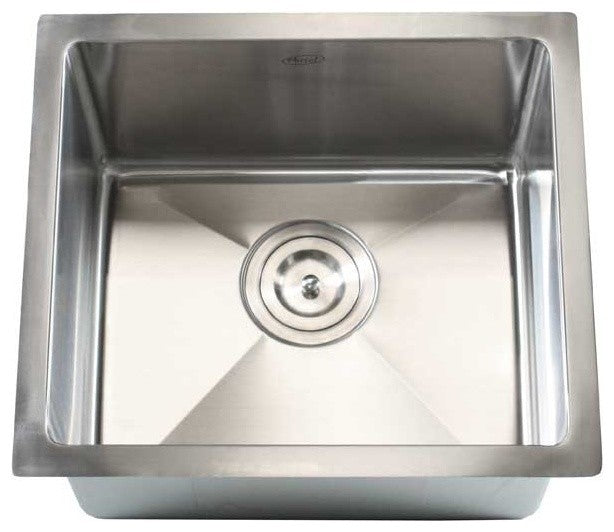 Stainless Steel Undermount Single Bowl Kitchen/Bar/Prep Sink, Stainless Steel Br
