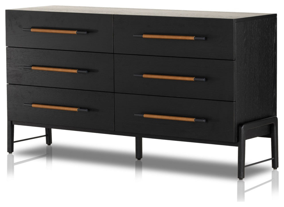 Rosedale 6 Drawer Dresser-Ebony Oak