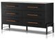 Rosedale 6 Drawer Dresser-Ebony Oak