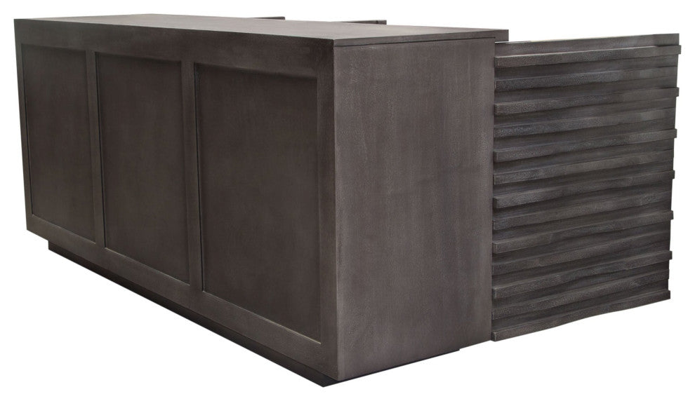 Bastille 3-Door Sideboard, Smoke Gray