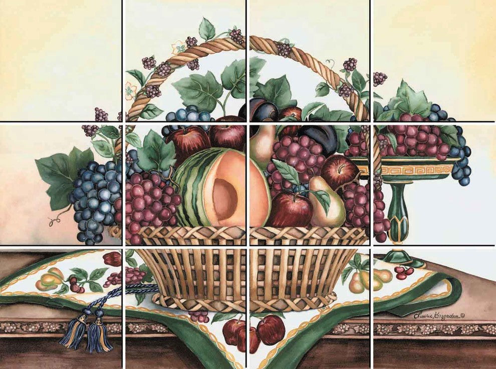 Fruit Basket 12-Piece Mural IdeaStix Peel and Stick