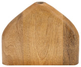 Wood, 9"h Tapered Vase, Brown