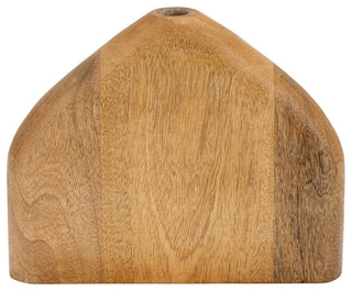 Wood, 9"h Tapered Vase, Brown