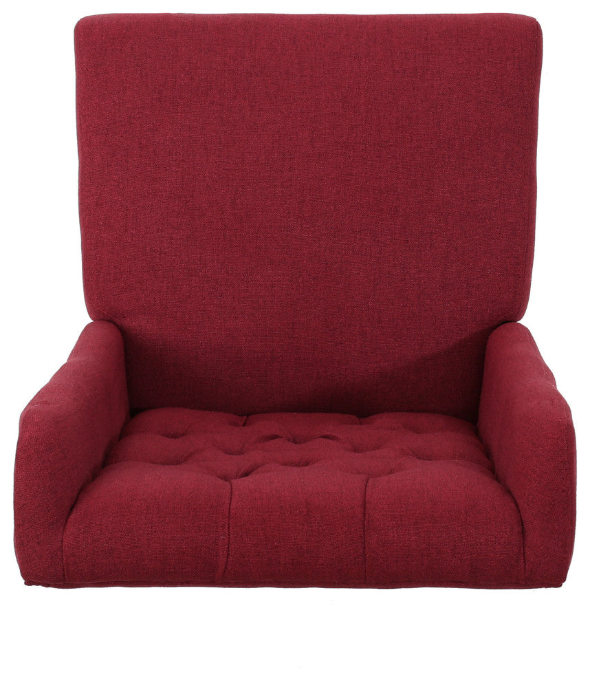 GDF Studio Blaine Tufted Wing Back Dining Chairs, Set of 2, Deep Red, Fabric