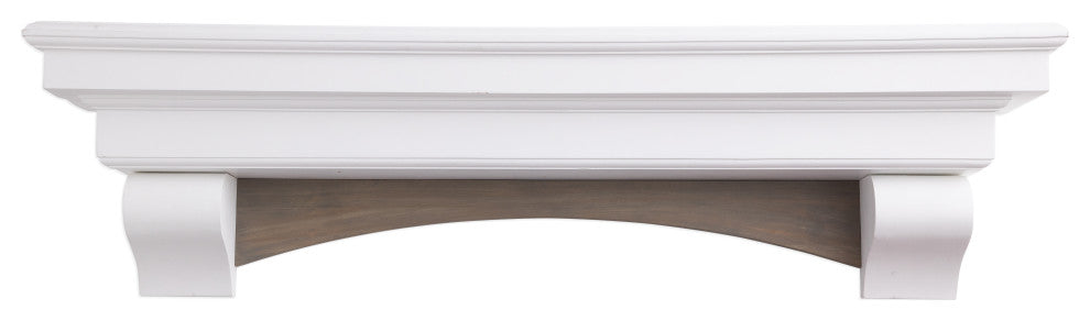 French Corbel Mantel, White, 72"