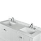 61" Double Vanity, White With Engineered Stone Top