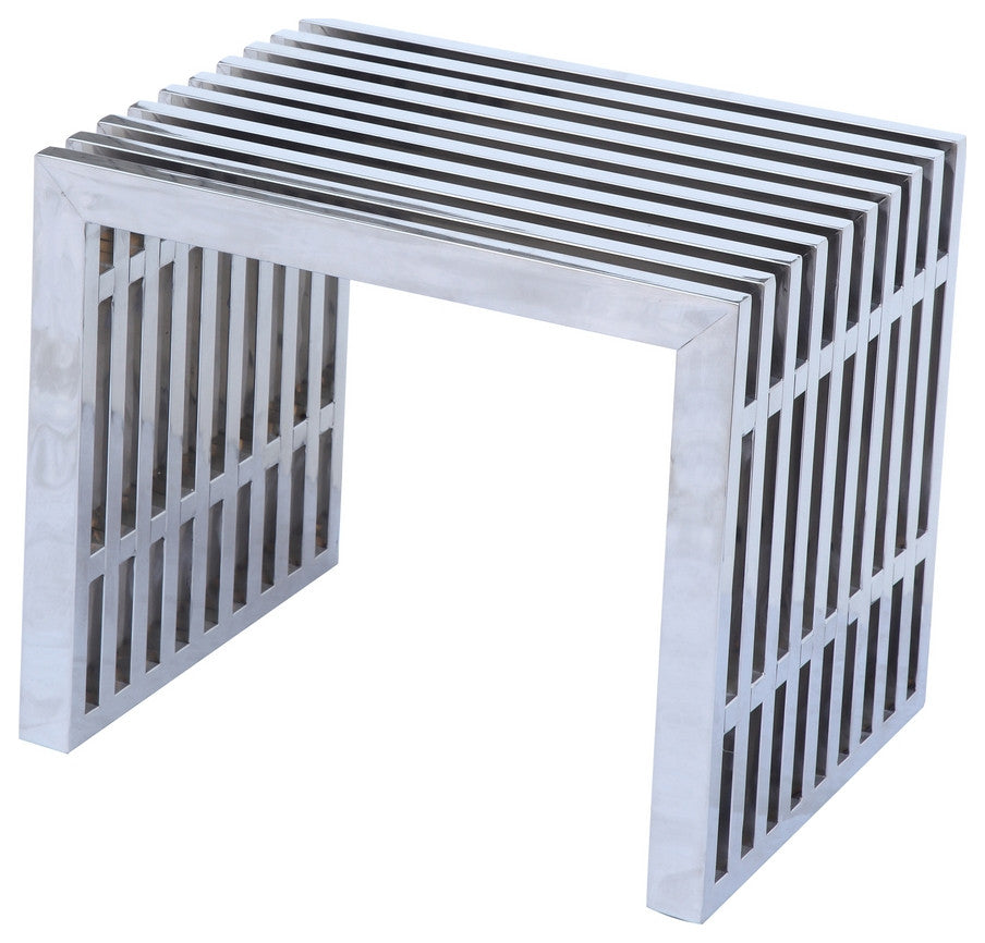 Modern Classics Zeta Stainless Steel Bench Short, Silver
