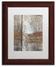 Cora Niele 'Feather on Wood I' Matted Framed Art