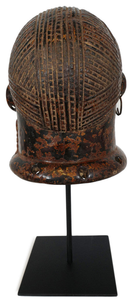 Consigned Tanzania Helmet Mask on Stand