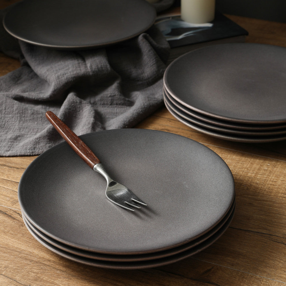 Stone Lain Grao Stoneware Dinnerware Set, Gray, 16-Piece