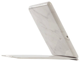 Touch Pad 2.0 Rechargeable LED Makeup Mirror with Flip Cover, White Marble