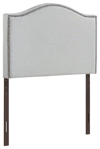 Modway Bedroom Curl Twin Nailhead Upholstered Headboard, Sky Gray