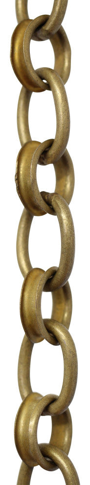 Brass Round Chandelier Chain, 3', Antique Brass, W20