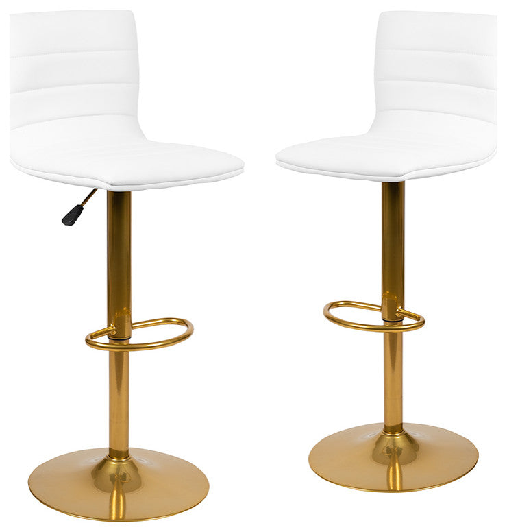 White Vinyl Barstool
