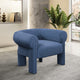 Stefano Upholstered Accent Chair, Navy