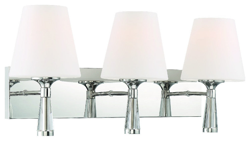 Ramsey 3 Light Wall Mount in Polished Nickel