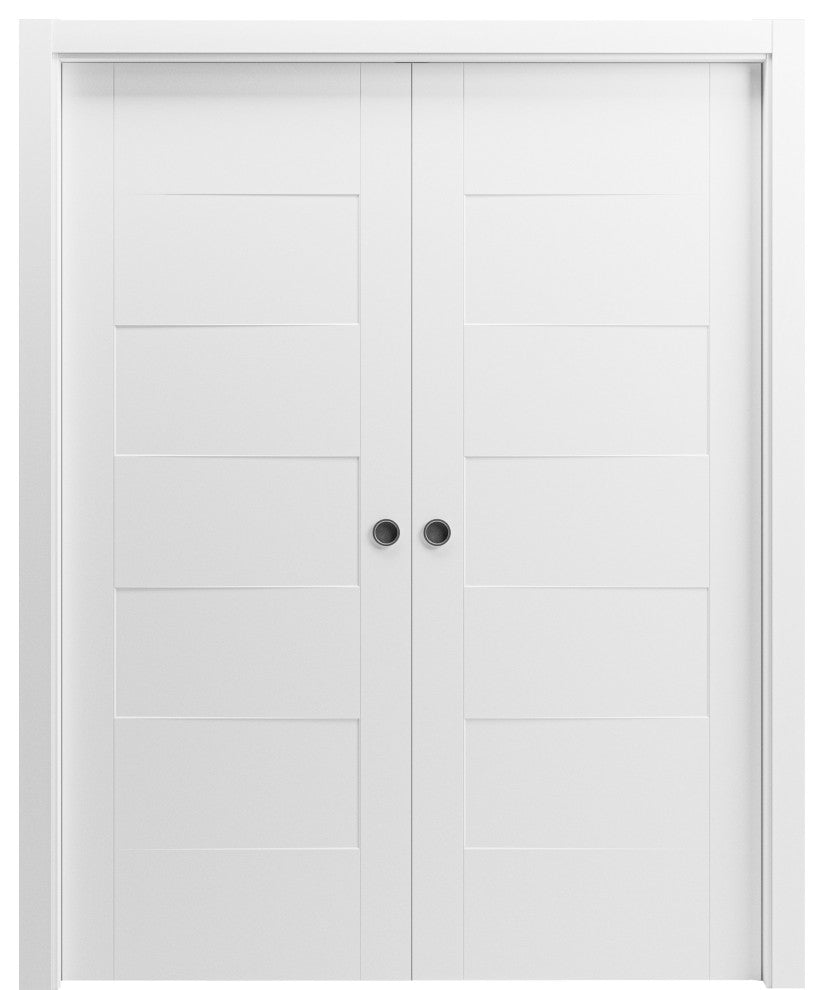 Sliding French Double Pocket Doors 84x84"