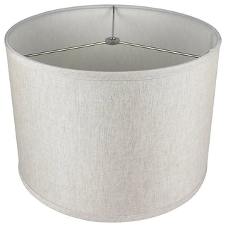 Classic Drum Smooth Linen Lamp Shade, Oatmeal, 14"