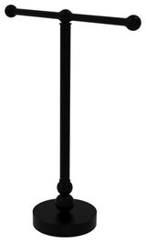 Vanity Top 2 Arm Guest Towel Holder, Matte Black