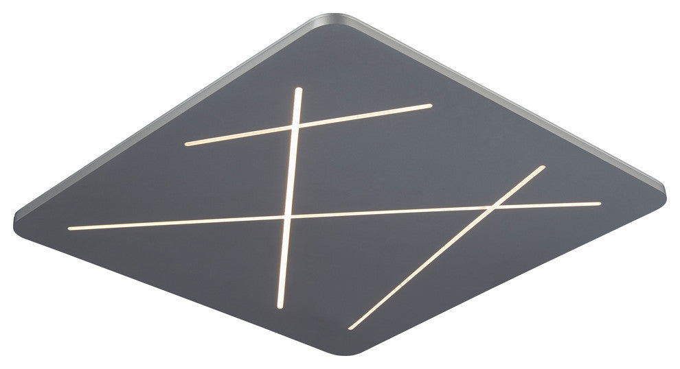 Tureis ETL Certified Integrated LED Ceiling Light, Silver, 18"