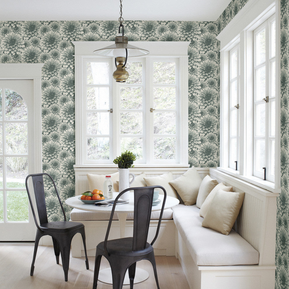 Umbra Teal Floral Wallpaper Bolt