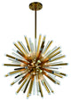 Maxwell Twenty-One Light Adjustable Chandelie Burnished Brass Royal Cut Crystal