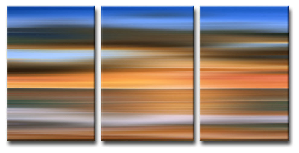 Ready2HangArt 'Blur Stripes IX' 3-PC Canvas Wall Art Set, 24 in. Highx16 in. W
