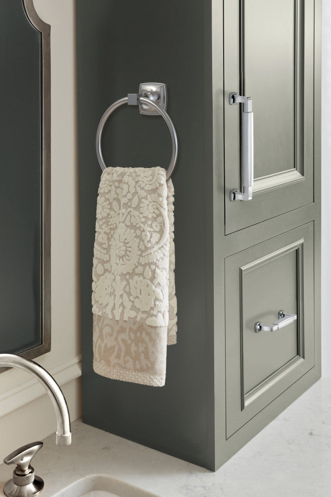 Amerock Stature Transitional Towel Ring, Chrome