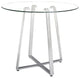 Mod Geo Chrome and Glass Round Dining Table