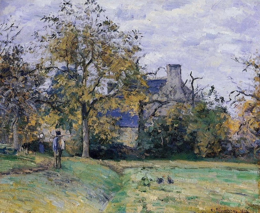 Camille Pissarro Piette's Home on Montfoucault Wall Decal